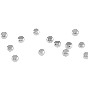 Chafas met&aacute;licas DQ 2.0mm plata vieja (sin n&iacute;quel)