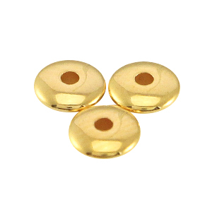 Abalorios met&aacute;licos DQ 4x1.5mm oro (sin n&iacute;quel)