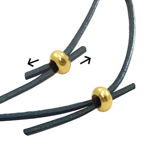 Fornituras met&aacute;licas DQ cierre disco macram&eacute; 6x3mm oro (sin n&iacute;quel)