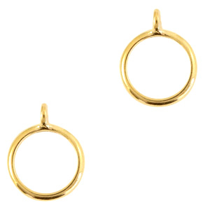 Fornituras met&aacute;licas DQ anillo con aro Dorado (sin n&iacute;quel)