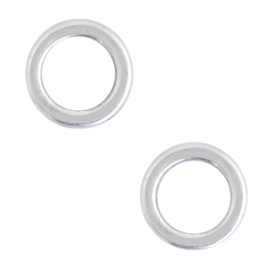 Fornituras met&aacute;licas DQ anillo 6mm Plata vieja (sin n&iacute;quel)