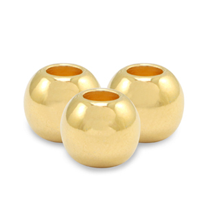 Abalorios met&aacute;licos DQ 6mm Dorado (sin n&iacute;quel)