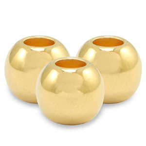 Abalorios met&aacute;licos DQ 6mm Dorado (sin n&iacute;quel)