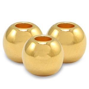 Abalorios met&aacute;licos DQ 4mm Dorado (sin n&iacute;quel)