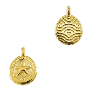 Colgantes met&aacute;licos DQ estrella de mar Dorado (sin n&iacute;quel)