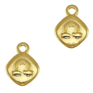 Colgantes met&aacute;licos DQ arco&iacute;ris Dorado (sin n&iacute;quel)