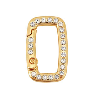 Fornituras coloridas anilla de llavero rect&aacute;ngulo Dorado