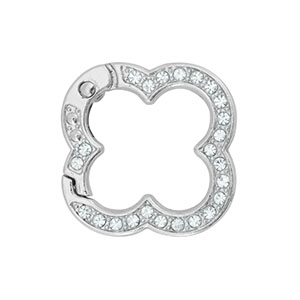 Fornituras coloridas anilla de llavero flor Plata