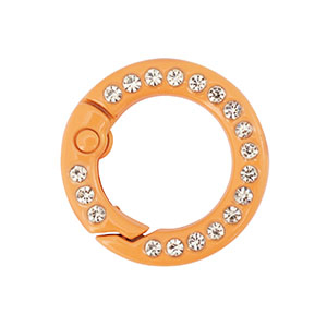 Fornituras coloridas anilla de llavero Naranja