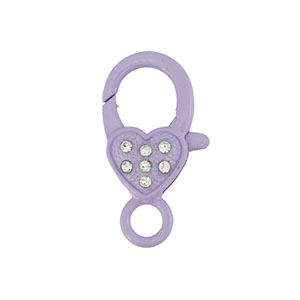 Fornituras coloridas mosquet&oacute;n coraz&oacute;n P&uacute;rpura