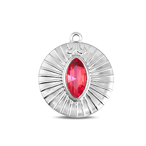 BY31&reg; Colgantes Acero Inox redondos Plateado-rosa &oacute;palo suave