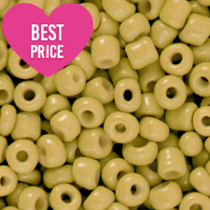 Rocalla cristal 6/0 (4mm) Verde oliva claro