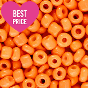 Rocalla cristal 6/0 (4mm) Naranja festivo