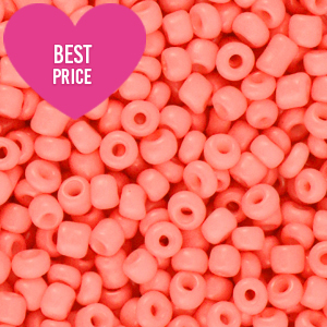 Rocalla cristal 8/0 (3mm) Rojo coral