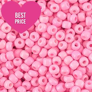 Rocalla cristal 8/0 (3mm) Rosa bonito