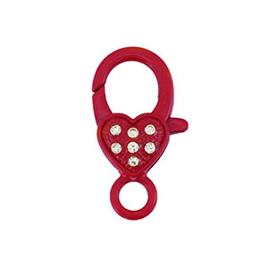 Fornituras coloridas mosquet&oacute;n coraz&oacute;n Rojo