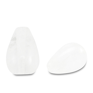 Piedras Naturales abalorios Vidrio gota Blanco