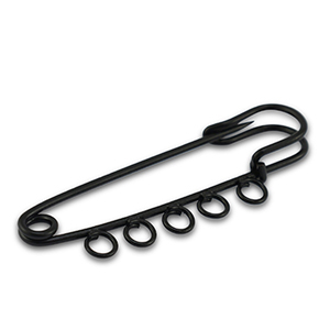 Fornituras coloridas imperdible decorativo con 5 ojos Negro