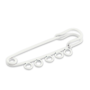 Fornituras coloridas imperdible decorativo con 5 ojos Blanco