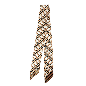 Bandana Pa&ntilde;uelo con rect&aacute;ngulo Blanco-marr&oacute;n claro-marr&oacute;n