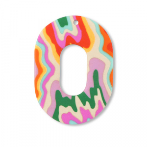 Colgantes de pol&iacute;meros &oacute;valo Multicolor