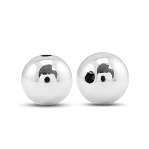 Abalorios met&aacute;licos redondos 12mm Plateado met&aacute;lico