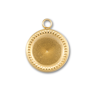 BY31&reg; Colgantes Acero Inox con engaste para SS39 chat&oacute;n Dorado