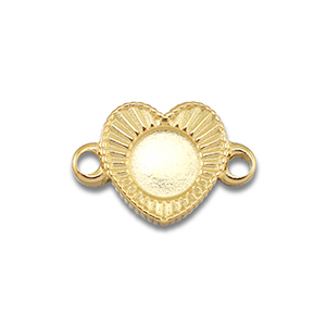 BY31&reg; Entrepieza Acero Inox con engaste para SS20 base plana Dorado