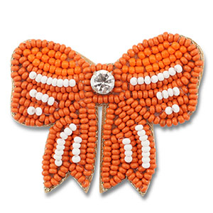Broches lazo Naranja-blanc