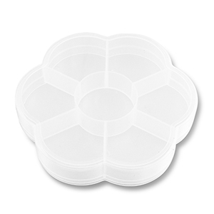 Expositor de joyer&iacute;a caja de almacenamiento 7 compartimentos flor Transparente