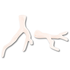 Colgantes acr&iacute;licos coral Blancuzco