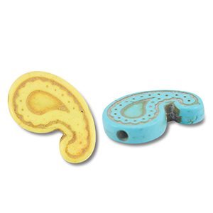 Abalorios de cer&aacute;mica gota Multicolor