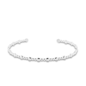 Pulseras Acero Inox bangle Plateado