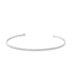 Pulseras Acero Inox bangle Plateado