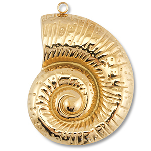 Colgantes Acero Inox conchas Dorado