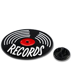 Pins LP "Records" Negro-blanco-rojo
