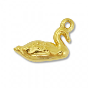Colgantes Acero Inox cisne Dorado
