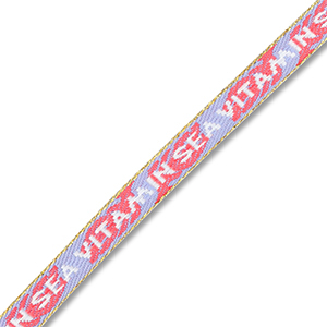 BY31&reg; Cinta con texto lineas "Vitamin sea" Lavanda-rojo coral-blanco-dorado