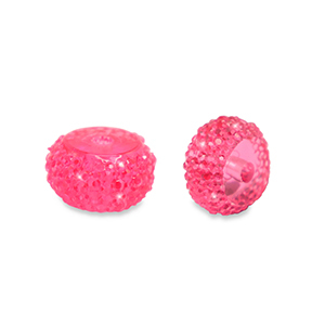 Abalorios de resina rondeles 8mm Rosa