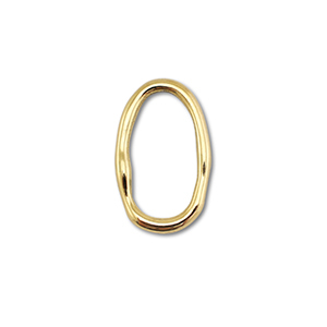 Fornituras Acero Inox entrepieza &oacute;valo Dorado