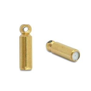 Fornituras Acero Inox terminal para broches / pins Dorado