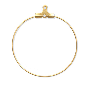 Fornituras Acero Inox pendientes criollas Dorado