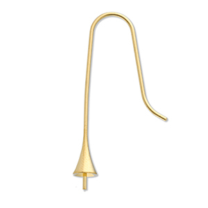 Fornituras Acero Inox pendientes de gancho con terminal Dorado