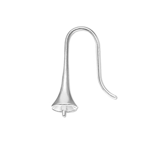 Fornituras Acero Inox pendientes de gancho con terminal Plateado