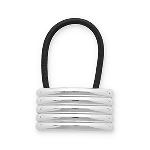 Accesorios para el pelo Coleteros para pelo con met&aacute;lico Plateado-negro