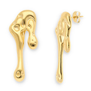 Pendientes Acero Inox gotas Dorado