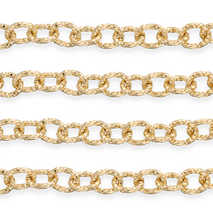 Fornituras aluminio cadena jasseron anclaje Dorado