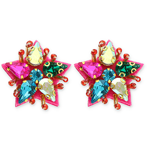 Pendientes Trendy estrella Multicolor