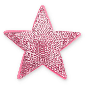 Colgantes llamativos con strass estrella Rosa claro