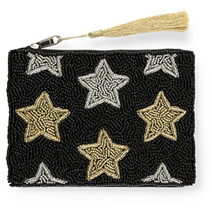 Neceser estrellas Negro-plateado-dorado